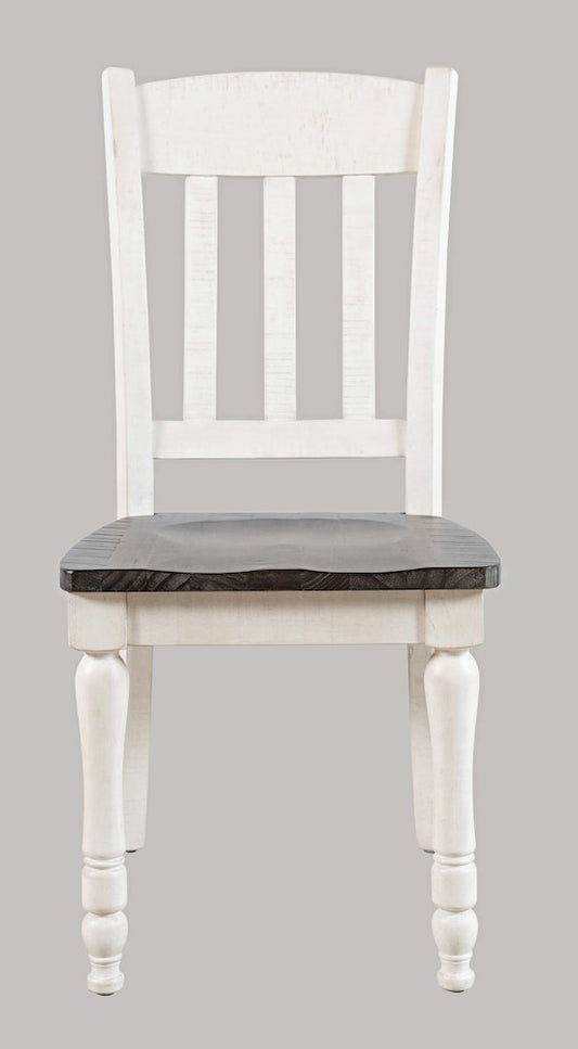 Jofran - Madison County Reclaimed Pine Slatback Dining Chair (Set of 2) - Vintage White - 1706-420KD view 1
