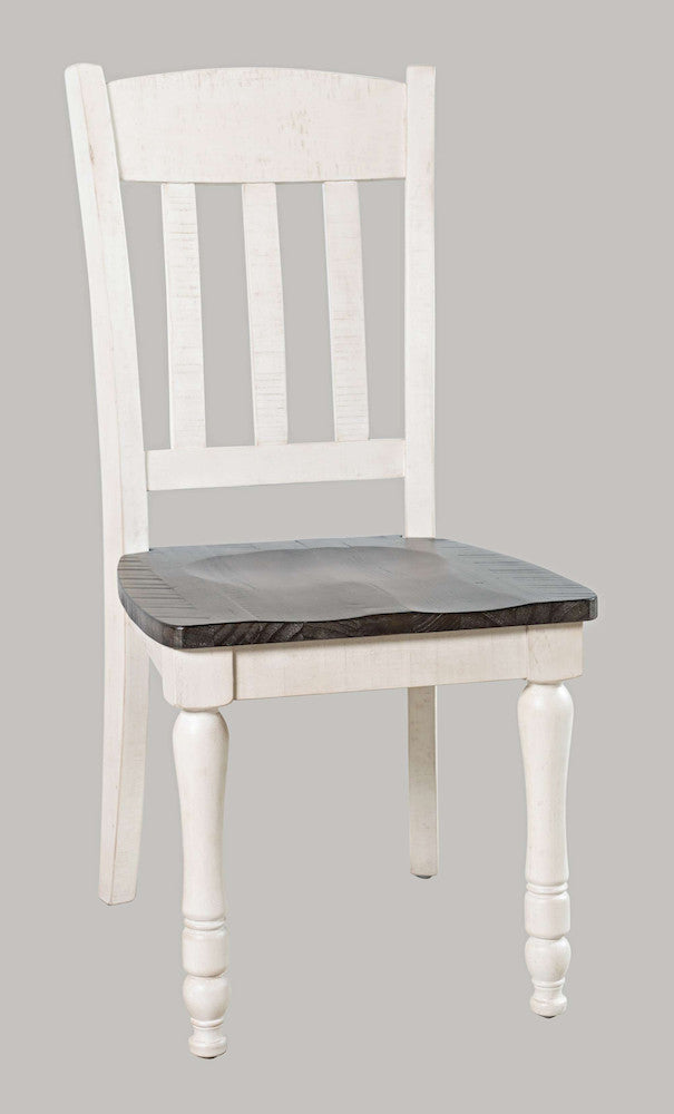 Jofran - Madison County Reclaimed Pine Slatback Dining Chair (Set of 2) - Vintage White - 1706-420KD view 2
