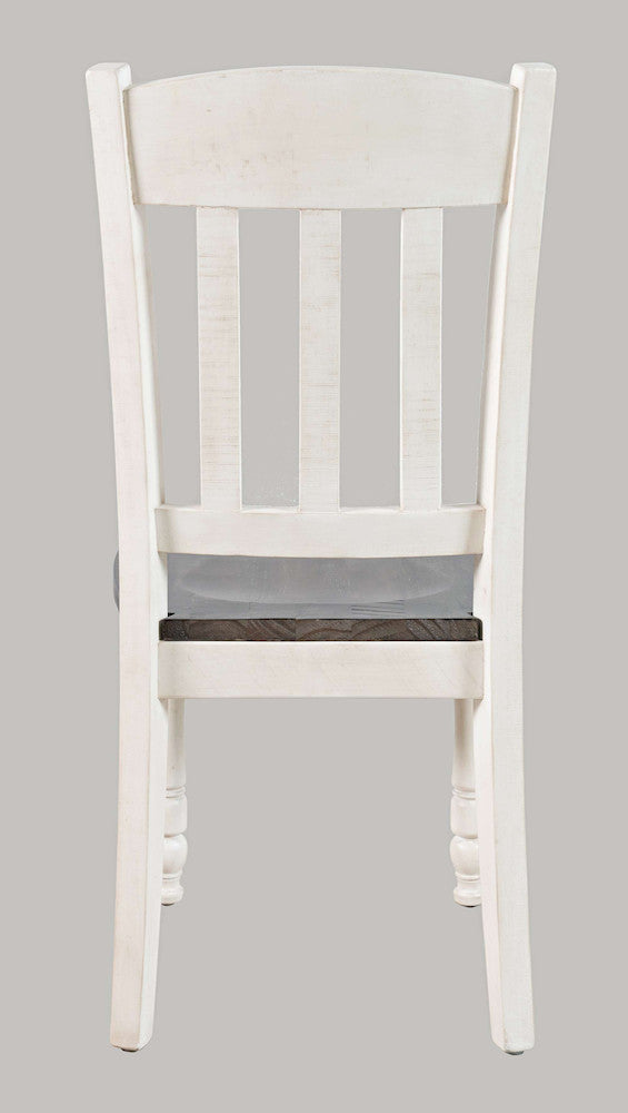 Jofran - Madison County Reclaimed Pine Slatback Dining Chair (Set of 2) - Vintage White - 1706-420KD view 4