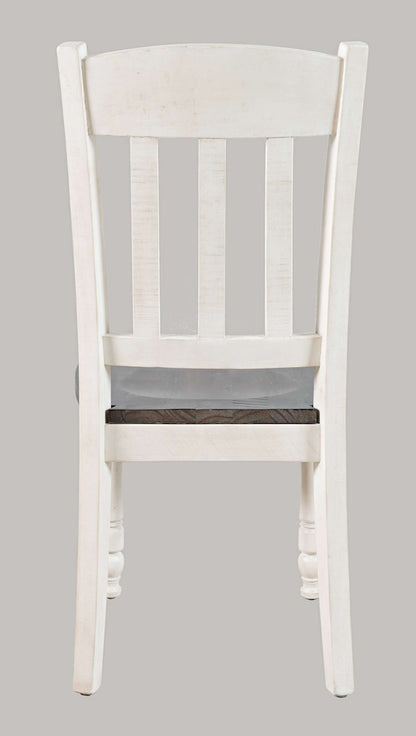 Jofran - Madison County Reclaimed Pine Slatback Dining Chair (Set of 2) - Vintage White - 1706-420KD view 4
