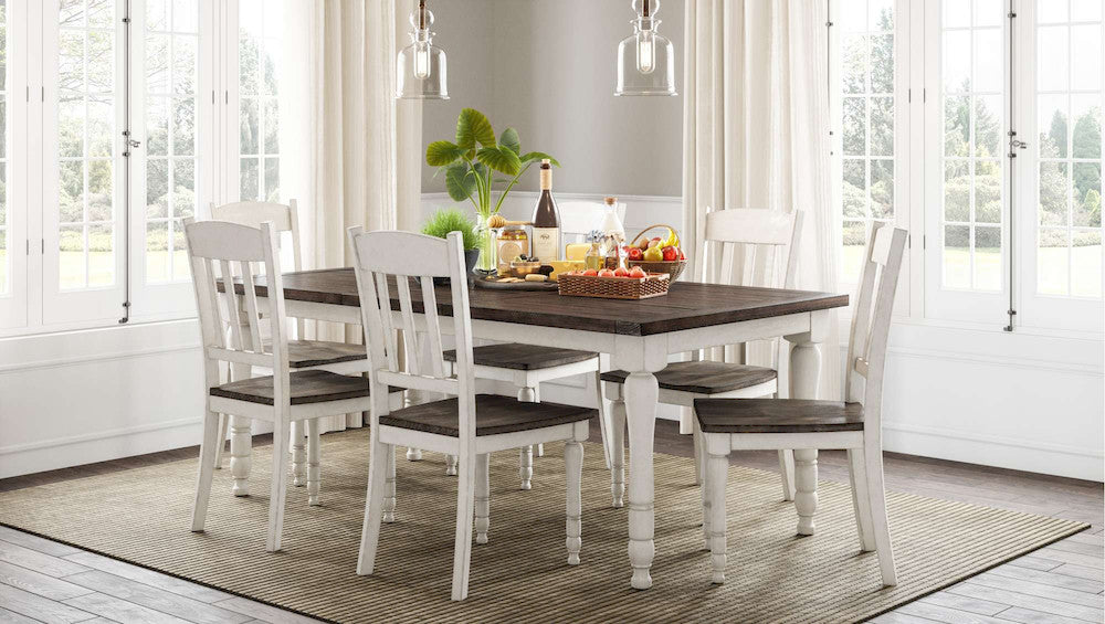 Jofran - Madison County Reclaimed Pine Slatback Dining Chair (Set of 2) - Vintage White - 1706-420KD view 6
