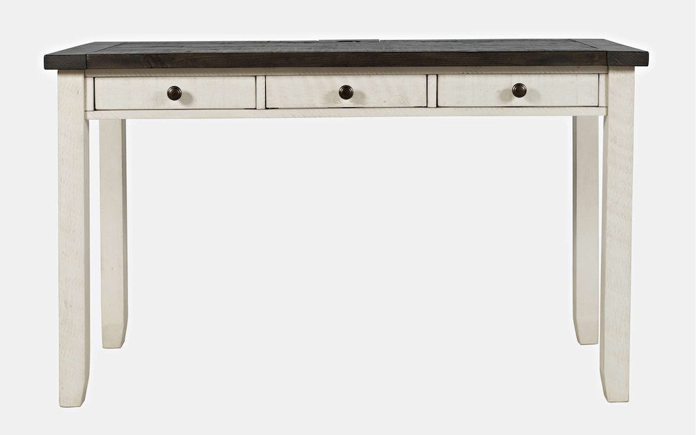 Jofran - Madison County Reclaimed Pine USB Charging Desk - Vintage White - 1706-5020 view 1