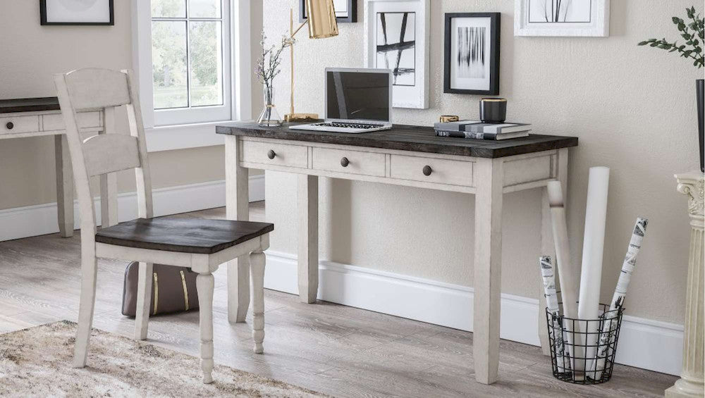 Jofran - Madison County Reclaimed Pine USB Charging Desk - Vintage White - 1706-5020 view 9