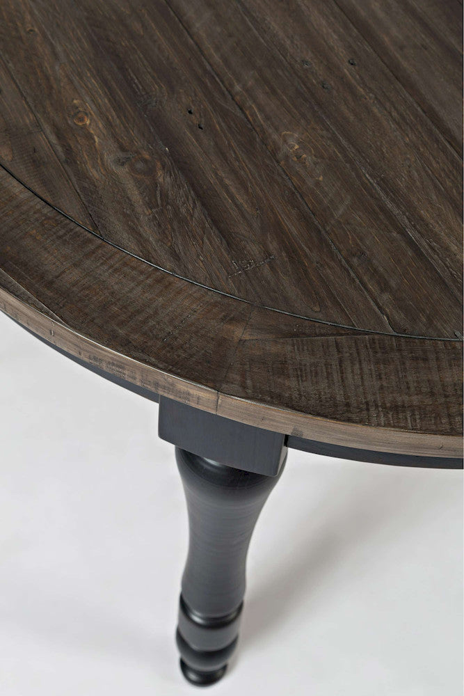 Jofran - Madison County Round to Oval Dining Table in Vintage Black - 1702-66 view 5