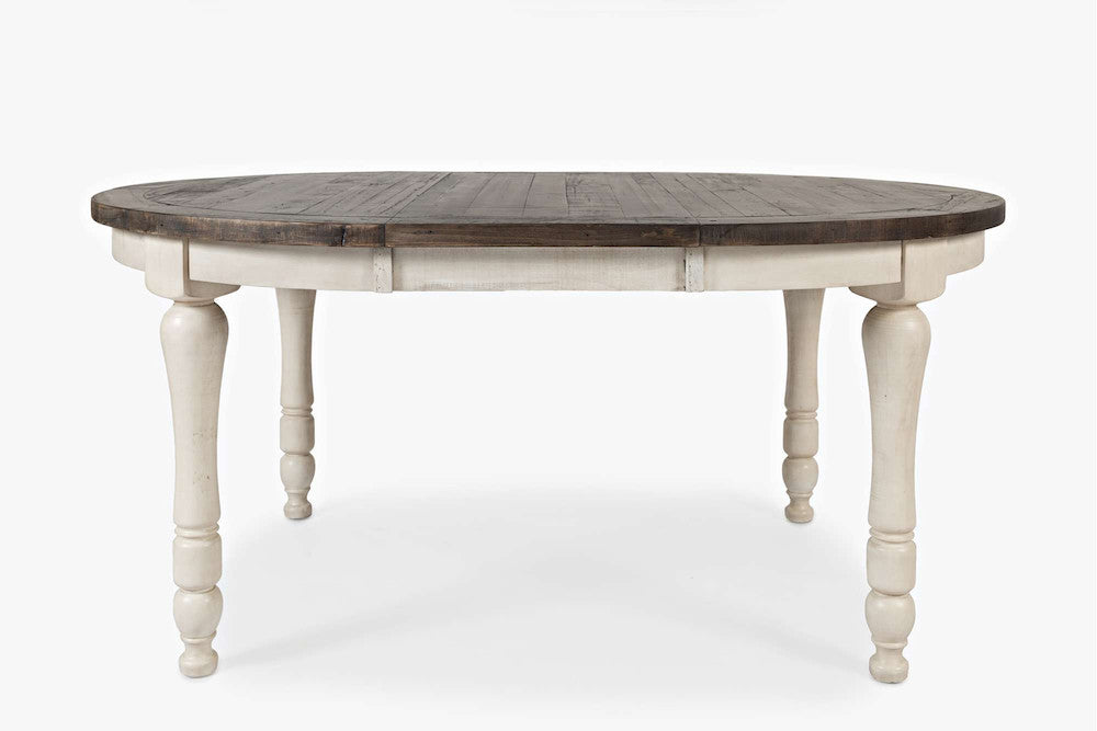 Jofran - Madison County Round to Oval Dining Table in Vintage white - 1706-66 view 1