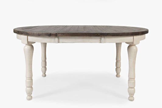 Jofran - Madison County Round to Oval Dining Table in Vintage white - 1706-66 view 1