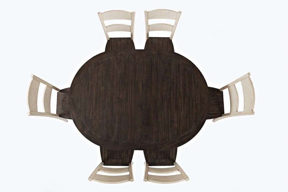 Jofran - Madison County Round to Oval Dining Table in Vintage white - 1706-66 view 3