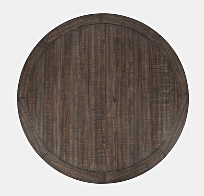 Jofran - Madison County Rustic Farmhouse Seven Piece Reclaimed Solid Wood Counter Height Round Dining Set with Ladderback Barstools - 1706-54C-6-BS401KD view 11