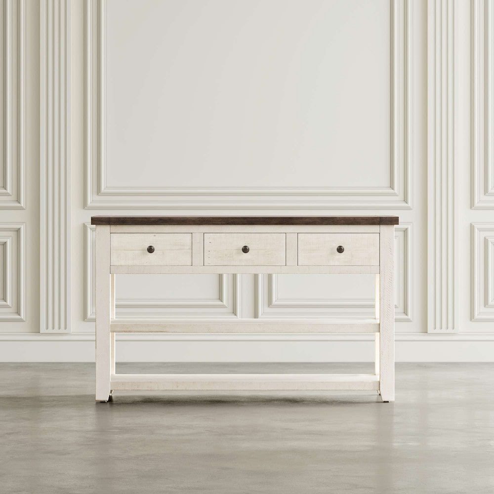 Jofran - Madison County Sofa/Media Table in Vintage white - 1706-4 view 6