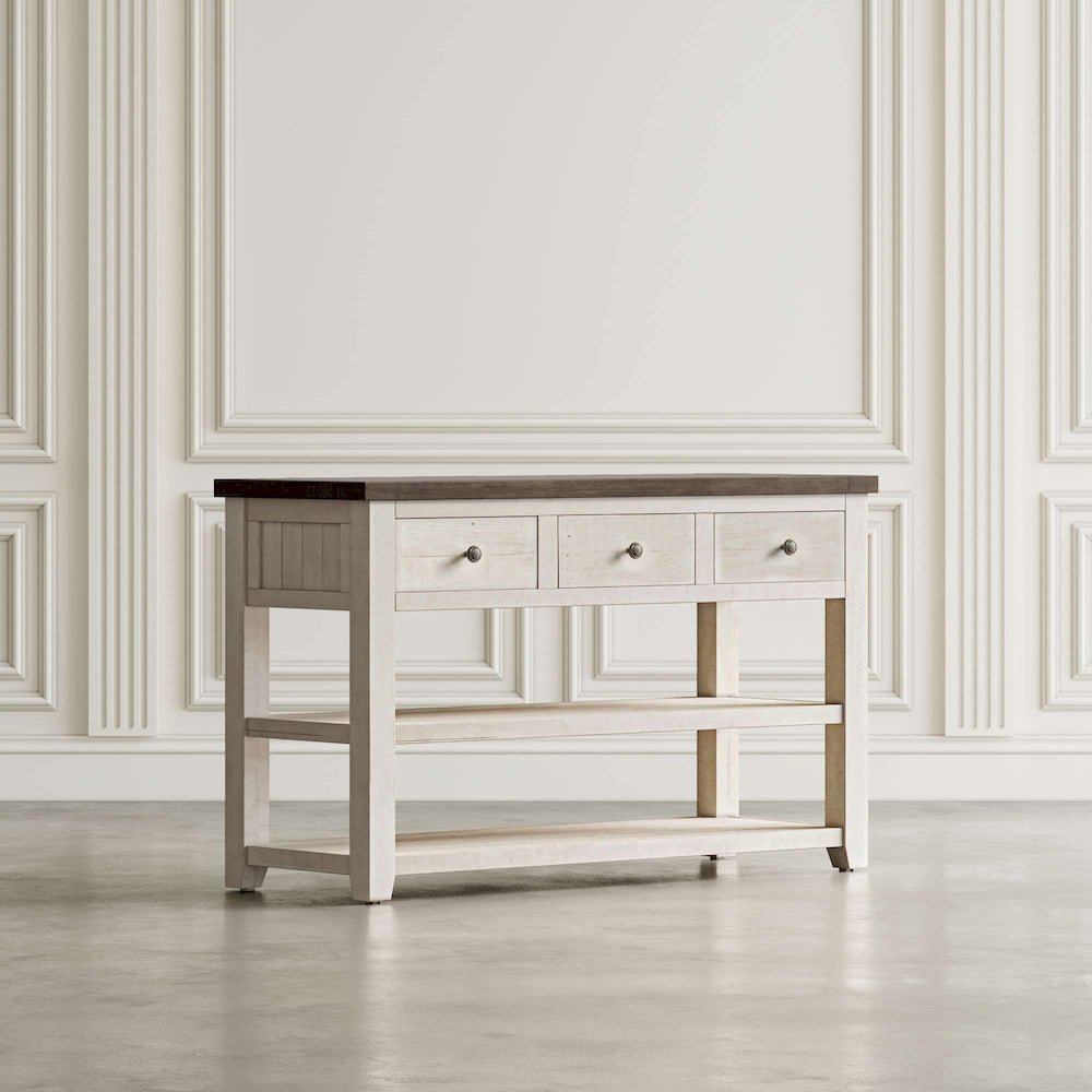 Jofran - Madison County Sofa/Media Table in Vintage white - 1706-4 view 7