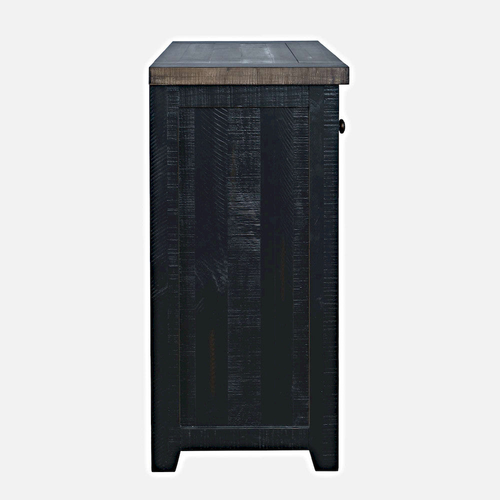 Jofran - Madison County Solid Wood Rustic 32in Farmhouse Electric Fireplace Console TV Stand in Antique Black - 1702-FP32 view 4