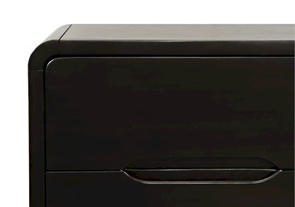 Jofran - Marlowe Mid-Century Modern 24in Curved End Table with Storage Drawers, Dark Brown - 2240-6 view 7