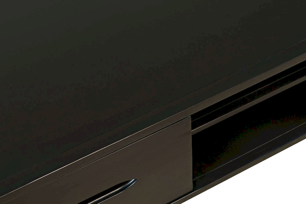 Jofran - Marlowe Mid-Century Modern 48in Curved Coffee Table with Storage Drawers, Dark Brown - 2240-5 view 8