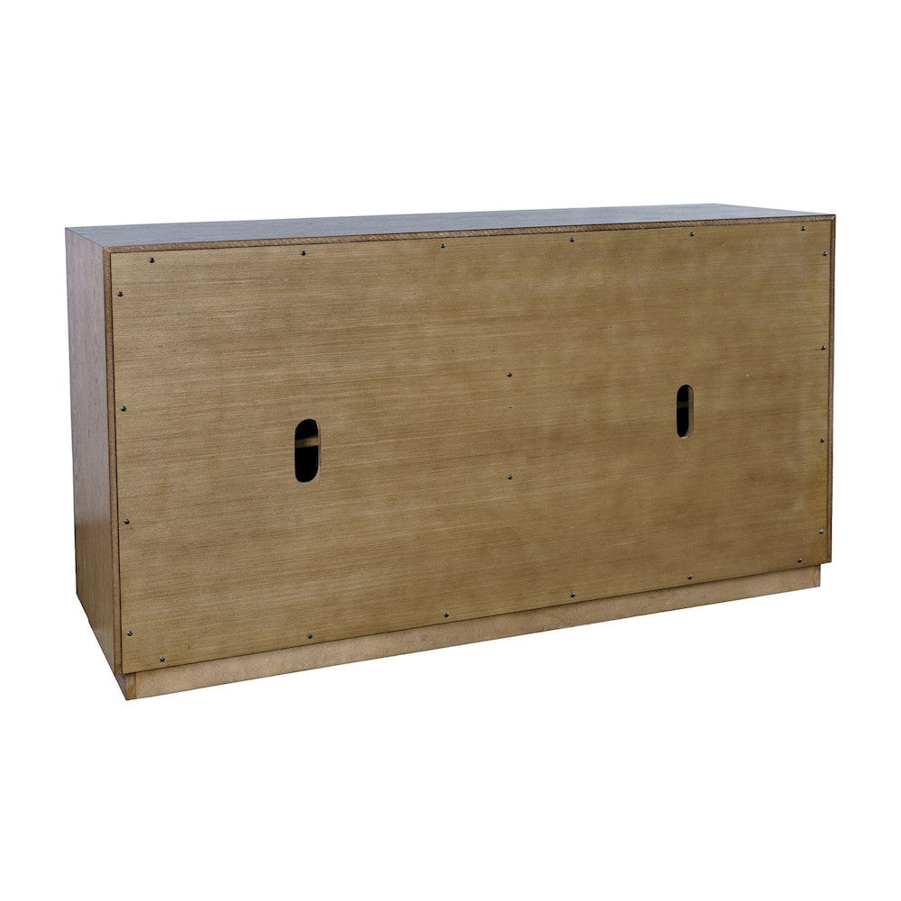 Jofran - Maven 60in Mid-Century Modern Fluted Four Door Sideboard Storage Cabinet in Chestnut - 2421-MAVENCHS view 4