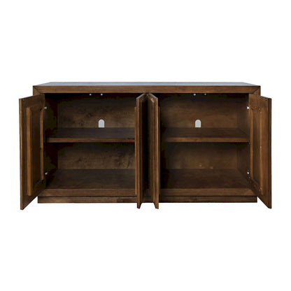 Jofran - Maven 60in Mid-Century Modern Fluted Four Door Sideboard Storage Cabinet in Chestnut - 2421-MAVENCHS view 8