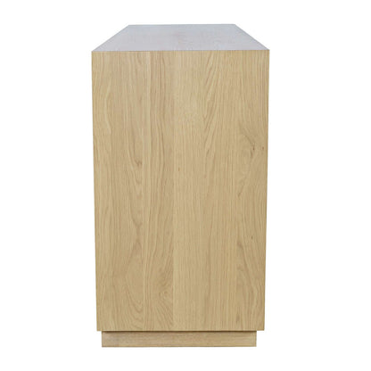 Jofran - Maven 60in Mid-Century Modern Fluted Four Door Sideboard Storage Cabinet in Natural - 2421-MAVENNAT view 5