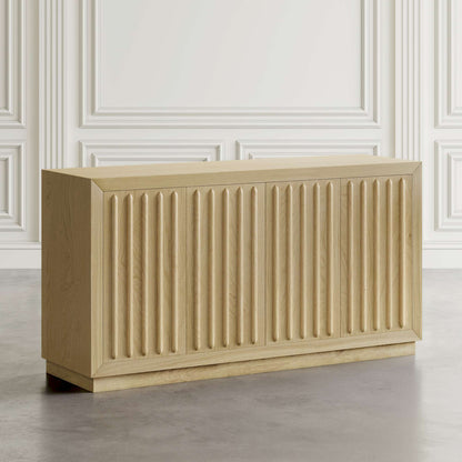 Jofran - Maven 60in Mid-Century Modern Fluted Four Door Sideboard Storage Cabinet in Natural - 2421-MAVENNAT view 7