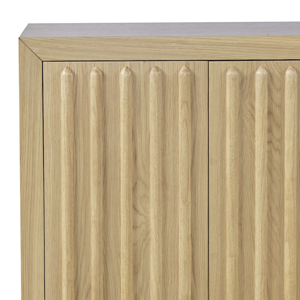Jofran - Maven 60in Mid-Century Modern Fluted Four Door Sideboard Storage Cabinet in Natural - 2421-MAVENNAT view 9