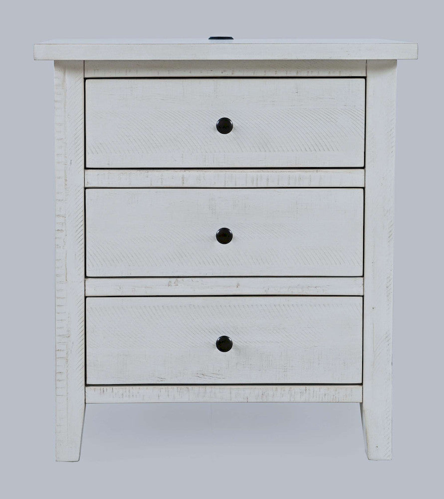 Jofran - Maxton Contemporary Coastal Distressed Acacia USB Charging Nightstand - 2151-90 view 1