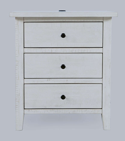 Jofran - Maxton Contemporary Coastal Distressed Acacia USB Charging Nightstand - 2151-90 view 1