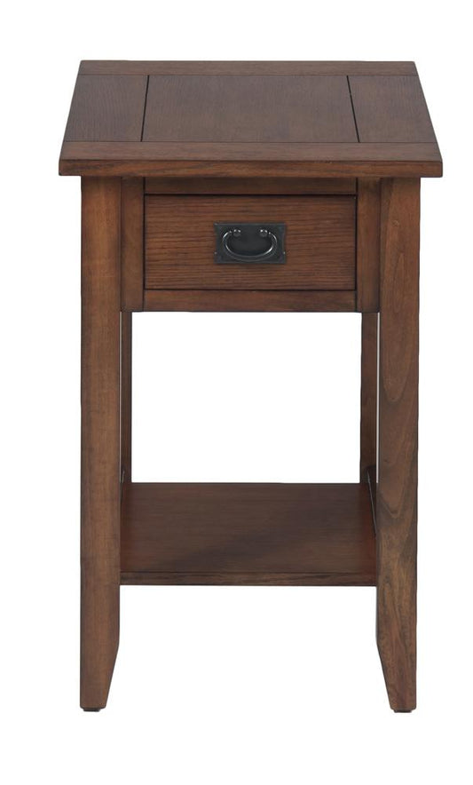 Jofran - Mission Oak Chairside Table W/Picture Framed Top And Black Mission Hardware - 1032-7 veiw 1