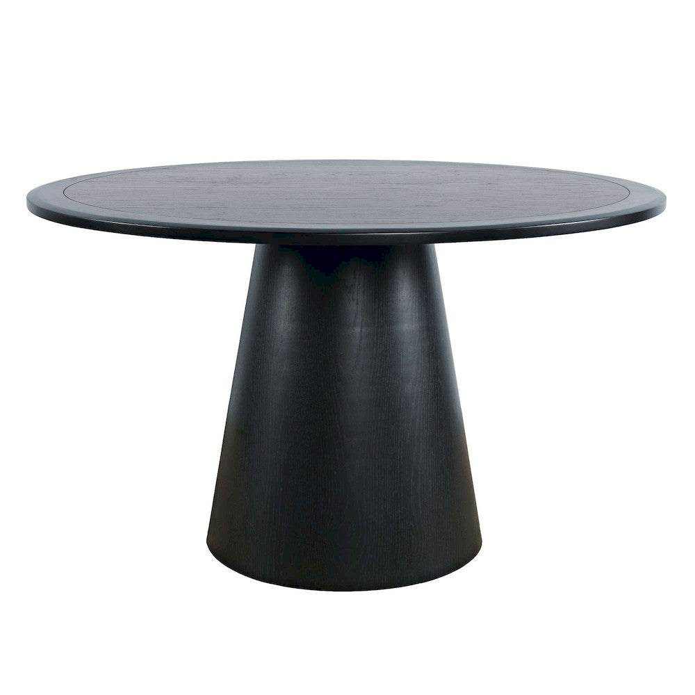 Jofran - Nash Mid-Century Modern 50in Round Pedestal Dining Table in Black - 2271-NASH50BTBKT view 1