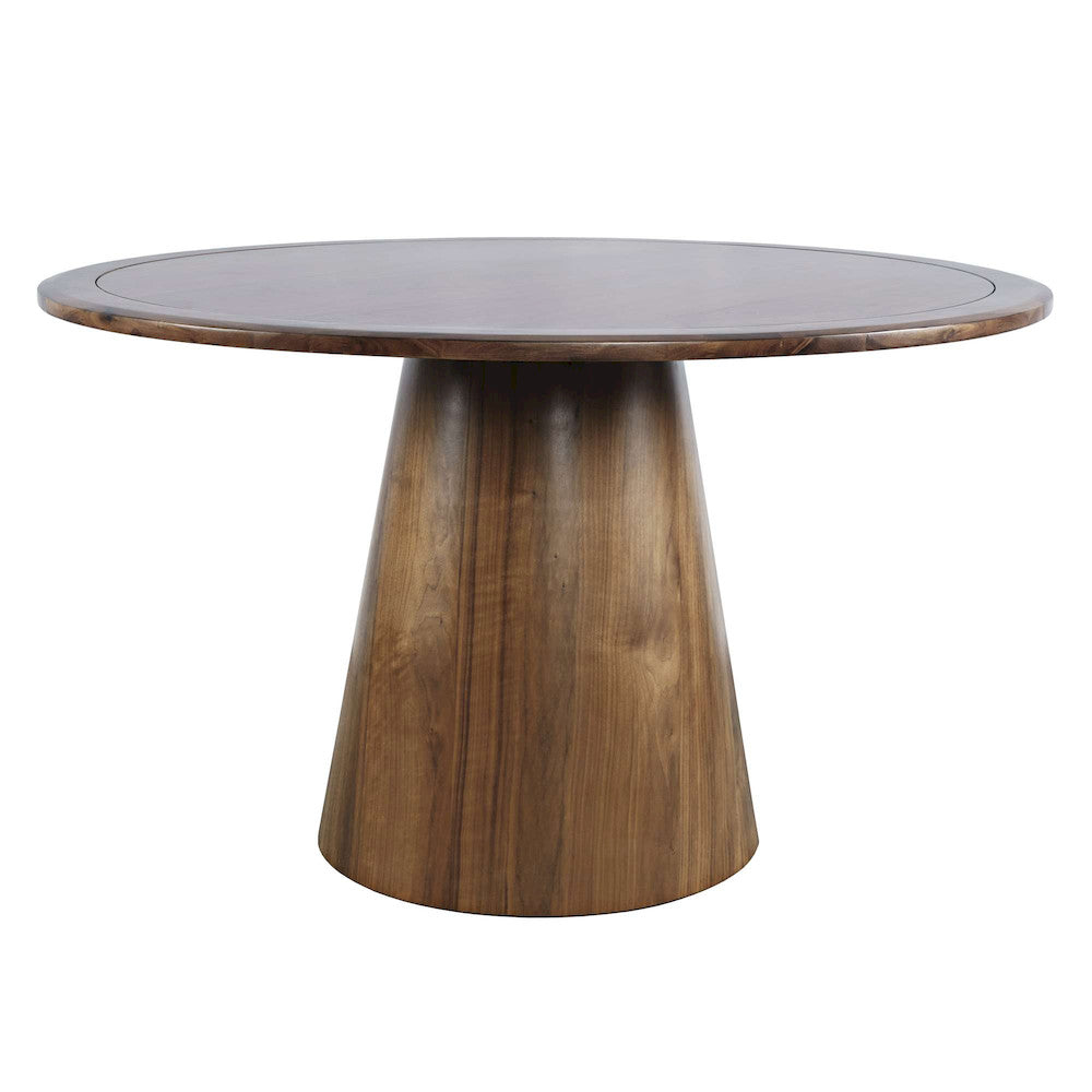 Jofran - Nash Mid-Century Modern 50in Round Pedestal Dining Table, Walnut - 2271-NASH50BTW view 1