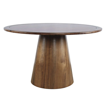 Jofran - Nash Mid-Century Modern 50in Round Pedestal Dining Table, Walnut - 2271-NASH50BTW view 1