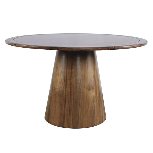 Jofran - Nash Mid-Century Modern 50in Round Pedestal Dining Table, Walnut - 2271-NASH50BTW view 1