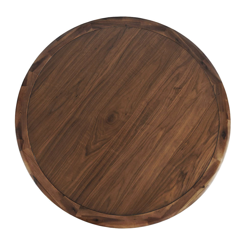 Jofran - Nash Mid-Century Modern 50in Round Pedestal Dining Table, Walnut - 2271-NASH50BTW view 6