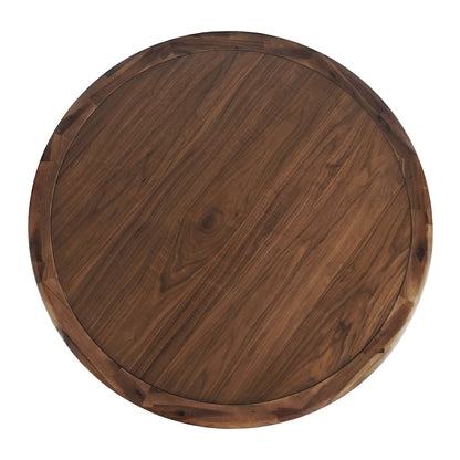 Jofran - Nash Mid-Century Modern 50in Round Pedestal Dining Table, Walnut - 2271-NASH50BTW view 6