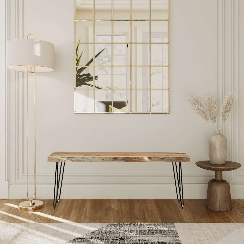Jofran - Natures Edge 48 Solid Acacia Bench - Natural - 1985-48KD view 9