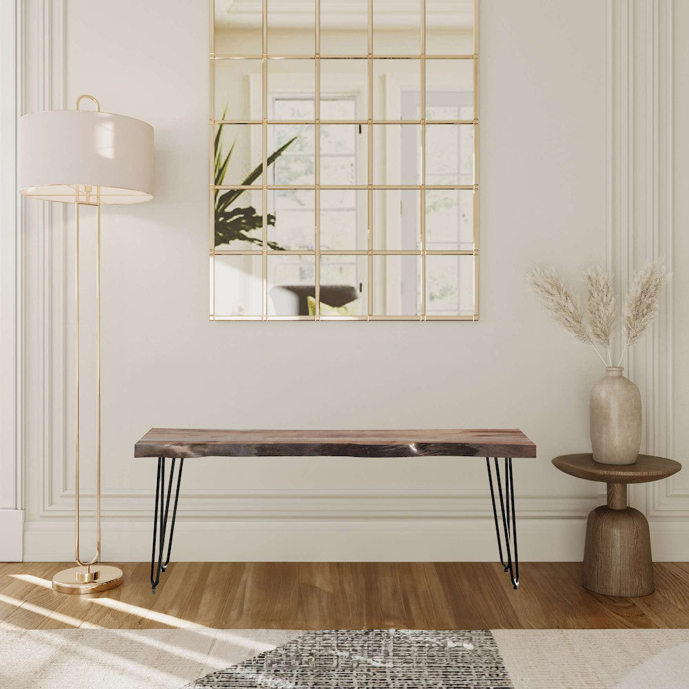 Jofran - Natures Edge 48in Solid Acacia Bench - Slate - 1981-48KD view 7