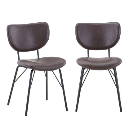 Jofran - Natures Edge 60in Seven Piece Modern Dining Set with Upholstered Contemporary Chairs - Slate and Dark Brown, Slate and Dark Brown - 1981-60D-6-OWNCHDBN view 8