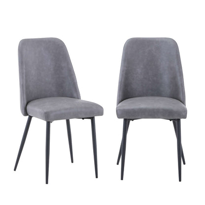 Jofran - Natures Edge Five Piece Solid Acacia Dining Set with Upholstered Mid-Century Modern Chairs, Natural and Grey - 1985-79D-4-DOXCHGRY view 3