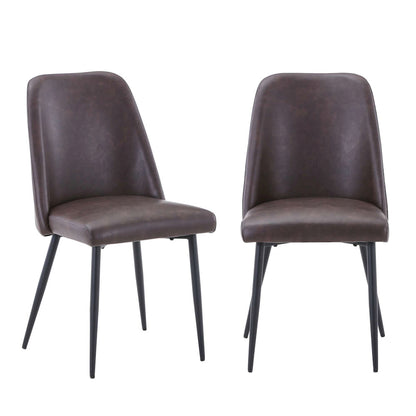 Jofran - Natures Edge Five Piece Solid Acacia Dining Set with Upholstered Mid-Century Modern Chairs, Slate and Dark Brown - 1981-79D-4-DOXCHDBN view 3
