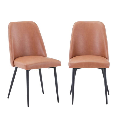 Jofran - Natures Edge Seven Piece Solid Acacia Dining Set with Upholstered Mid-Century Modern Chairs, Chestnut and Light Brown - 1781-79D-6-DOXCHLBN view 3