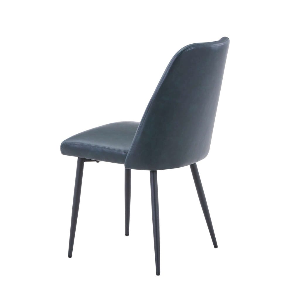 Jofran - Natures Edge Seven Piece Solid Acacia Dining Set with Upholstered Mid-Century Modern Chairs, Natural and Blueberry - 1985-79D-6-DOXCHBLB view 4