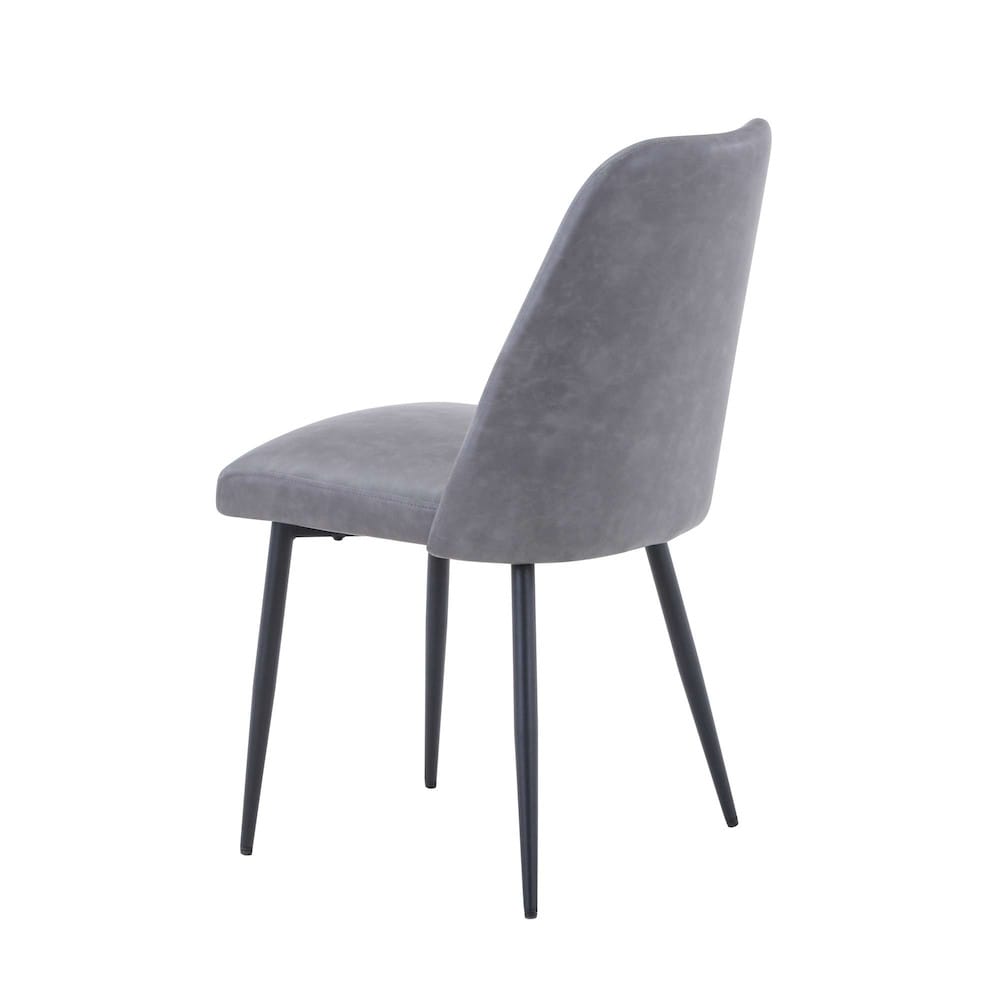 Jofran - Natures Edge Seven Piece Solid Acacia Dining Set with Upholstered Mid-Century Modern Chairs, Natural and Grey - 1985-79D-6-DOXCHGRY view 4