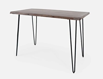 Jofran - Natures Edge Solid Acacia 52in Five-Piece Dining Set with Backless Barstools - 1981-52C-4 view 7