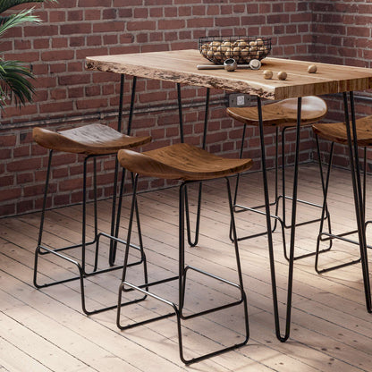 Jofran - Natures Edge Solid Acacia Counter Height Backless Stool (Set of 2) - Natural - 1985-BS160KD view 8