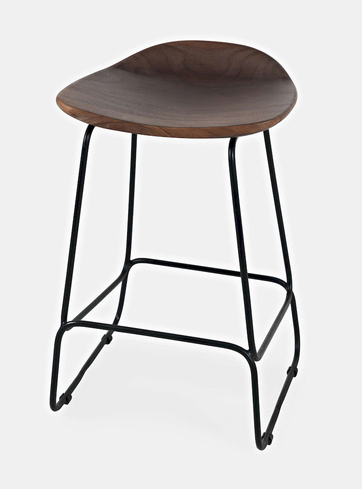 Jofran - Natures Edge Solid Acacia Counter Height Backless Stool (Set of 2) - Slate - 1981-BS160KD view 3