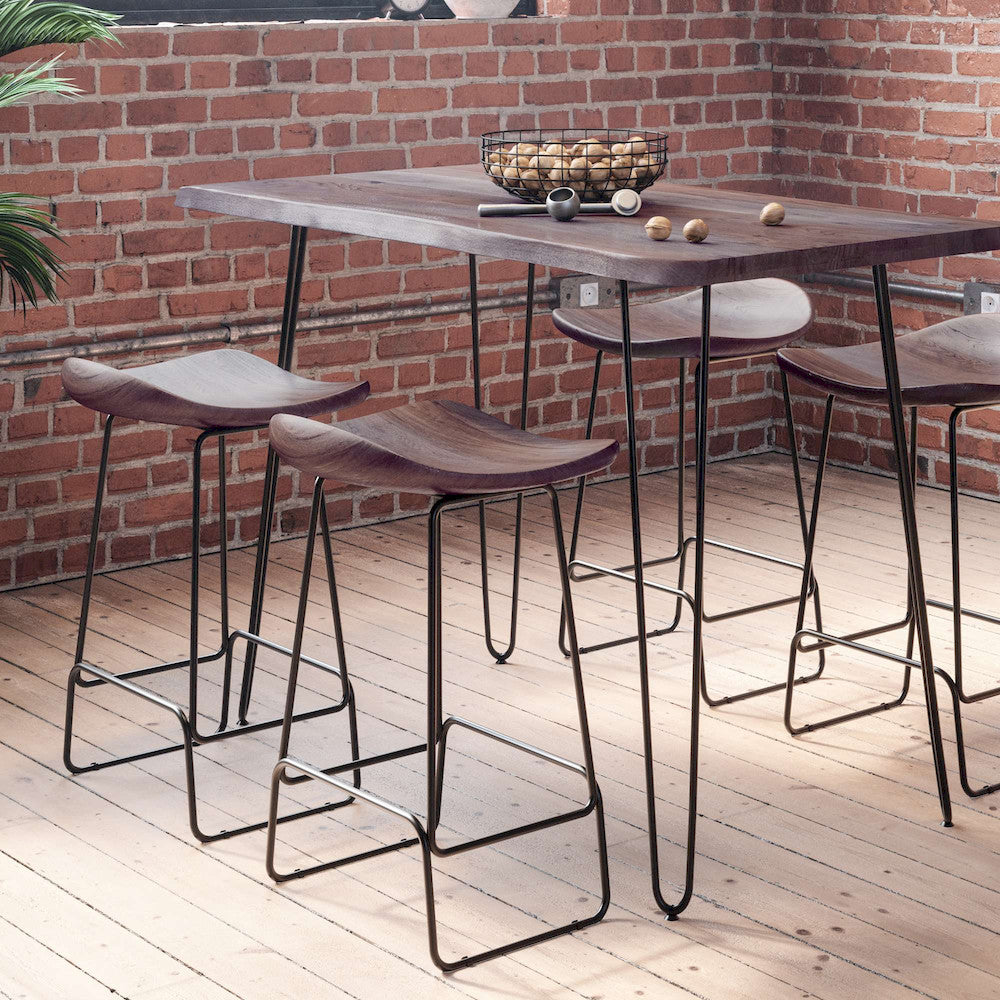 Jofran - Natures Edge Solid Acacia Counter Height Backless Stool (Set of 2) - Slate - 1981-BS160KD view 8