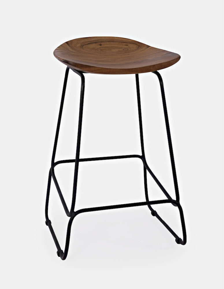 Jofran - Natures Edge Solid Acacia Counter Height Backless Stool (Set of 3) - Chestnut - 1781-BS160KD3PC view 2