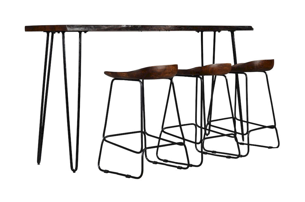 Jofran - Natures Edge Solid Acacia Four Piece 72in Counter Height Dining Set - Chestnut - 1781-72-BS160KD3-KT view 1
