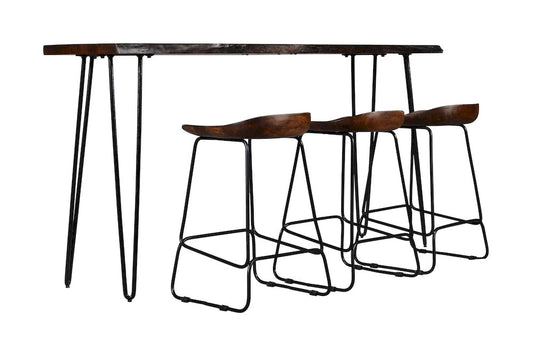 Jofran - Natures Edge Solid Acacia Four Piece 72in Counter Height Dining Set - Chestnut - 1781-72-BS160KD3-KT view 1