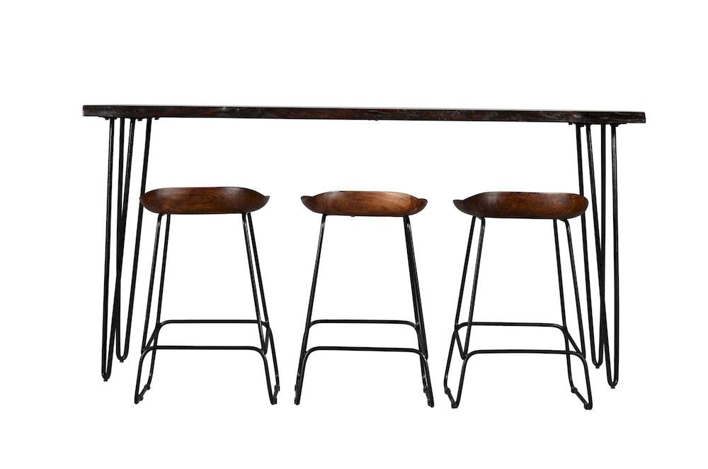 Jofran - Natures Edge Solid Acacia Four Piece 72in Counter Height Dining Set - Chestnut - 1781-72-BS160KD3-KT view 3