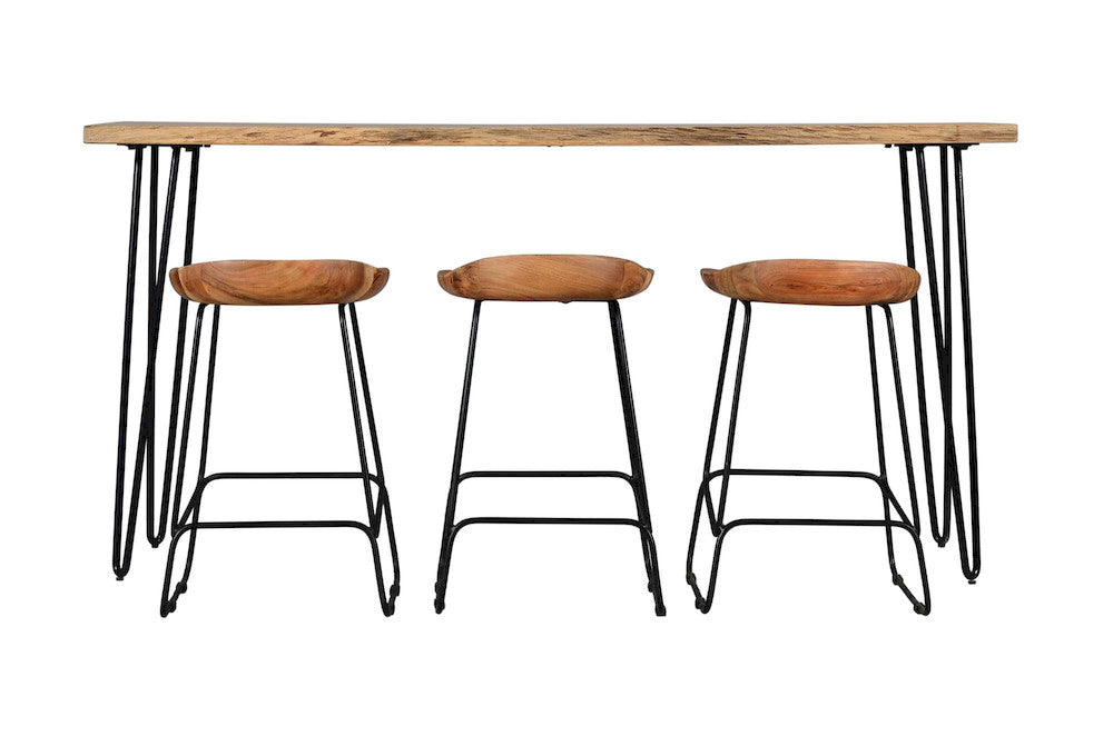 Jofran - Natures Edge Solid Acacia Four Piece 72in Counter Height Dining Set - Natural - 1985-72-BS160KD3-KT view 1