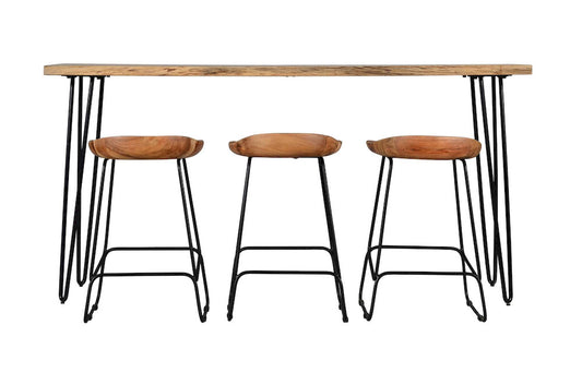 Jofran - Natures Edge Solid Acacia Four Piece 72in Counter Height Dining Set - Natural - 1985-72-BS160KD3-KT view 1