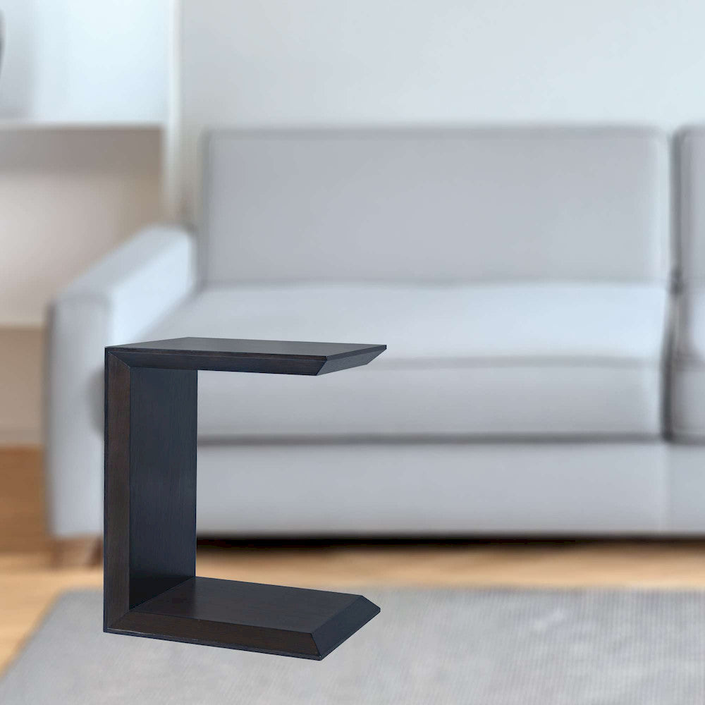 Jofran - Nobu Modern Beveled Angle Wood Accent End C-Table in Espresso - 2330-SOHOESP view 4